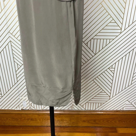 Kain Label Tan‎ Beige Silk Short Sleeve Shirtdress Size US 8 - Picture 9 of 12